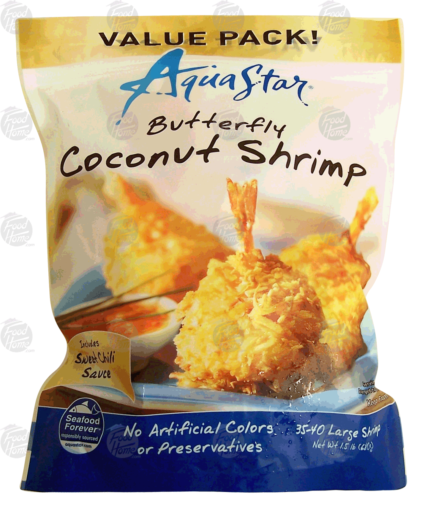 Aqua Star  butterfly coconut shrimp, 35-40 large shrimp, includes sweet chili sauce Full-Size Picture